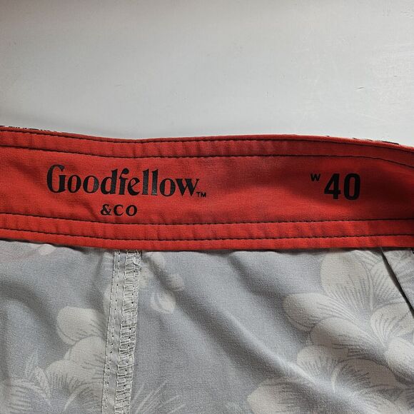 Goodfellow & Co Shorts Swim Trunks Mens 40 Blue Tropical Board Shorts pre-owned - Picture 3 of 4